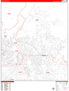 Apple Valley  Wall Map Red Line Style